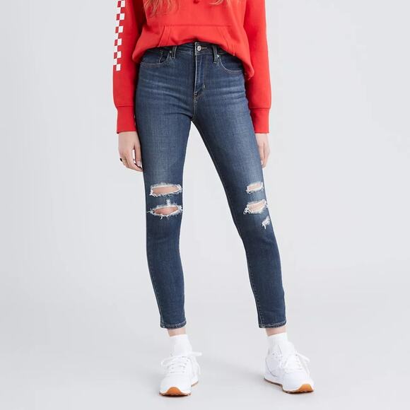 NWT Levi’s Women’s 721 High Rise Ankle Skinny Medium Wash Jeans Size 28 - Picture 1 of 8